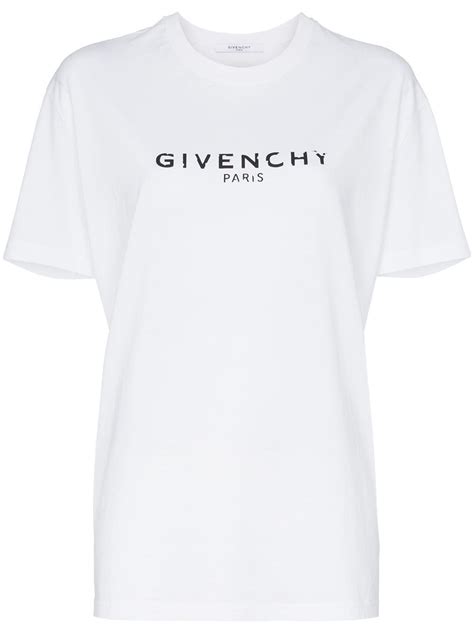 givenchy white t shirt farfetch|givenchy graphic t shirt.